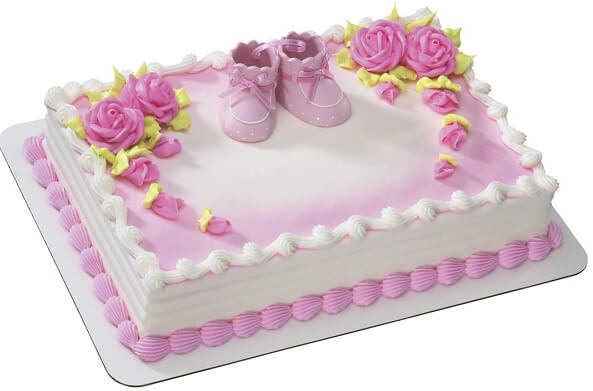 pink baby shower cakes