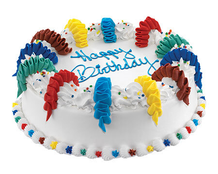 baskin robbins colorful birthday cake