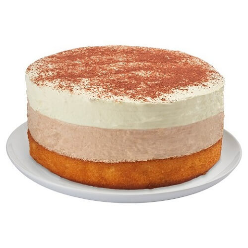 Target cakes with three colored layers